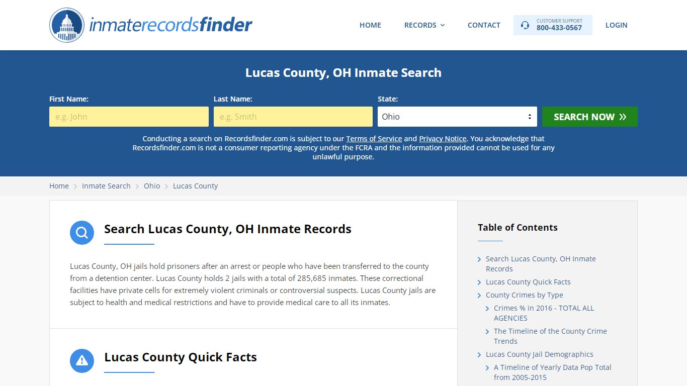 Lucas County, OH Inmate Lookup & Jail Records Online